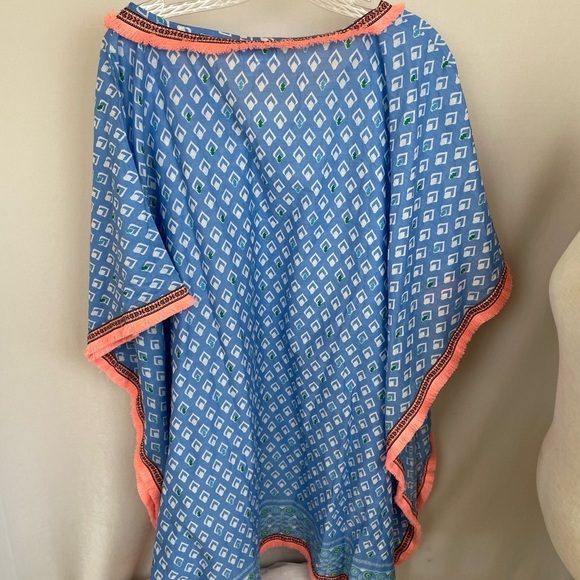 Pure Nordic  Kaftan
White Blue Print NWT - Picture 6 of 7
